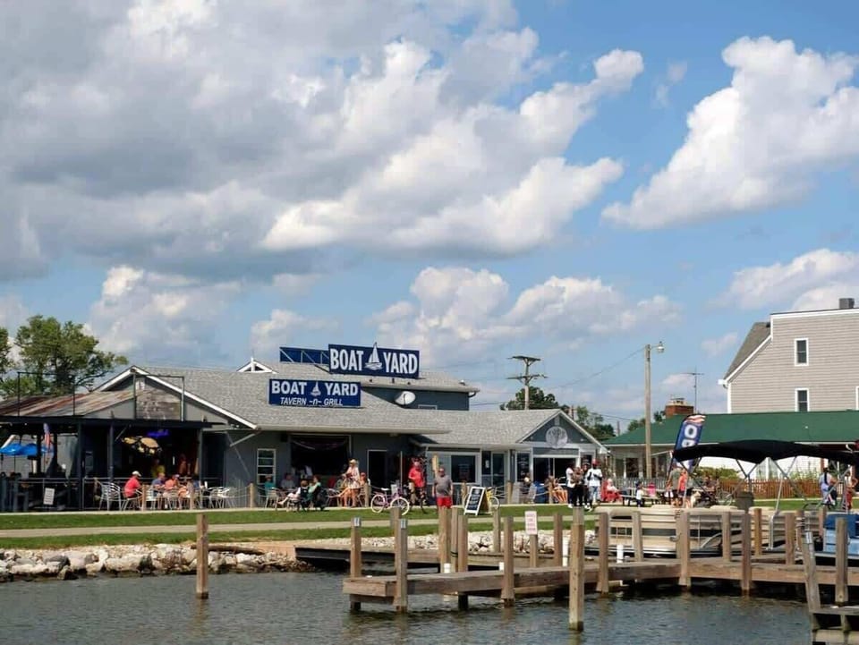 The Boatyard is one of the most popular spots with food, drinks, live music and the added bonus of ice-ream and rentals just next door! This happening spot is just a short walk or drive from the home