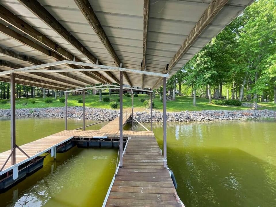 Our private dock with 8 foot slip