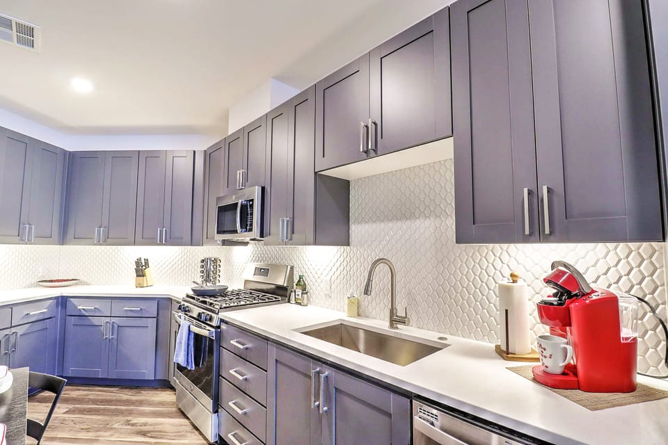 Cook with ease in a fully equipped kitchen stocked with modern appliances and essentials.