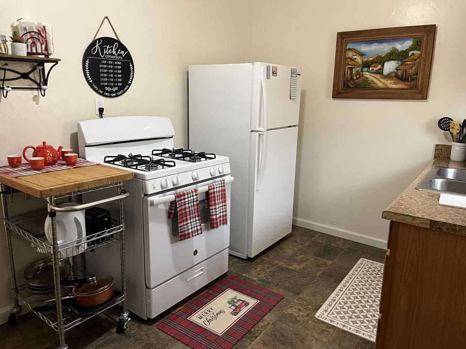 Fully stocked kitchen
