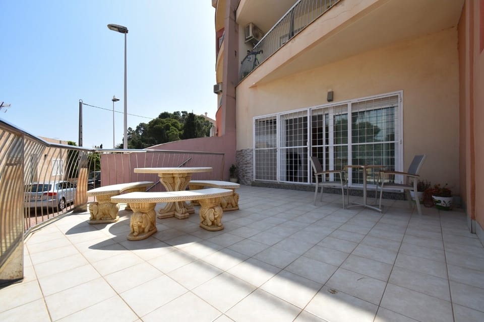 Downstairs balcony