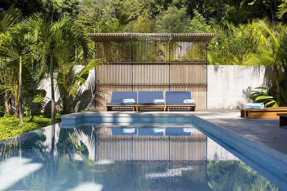 Pool lounge area