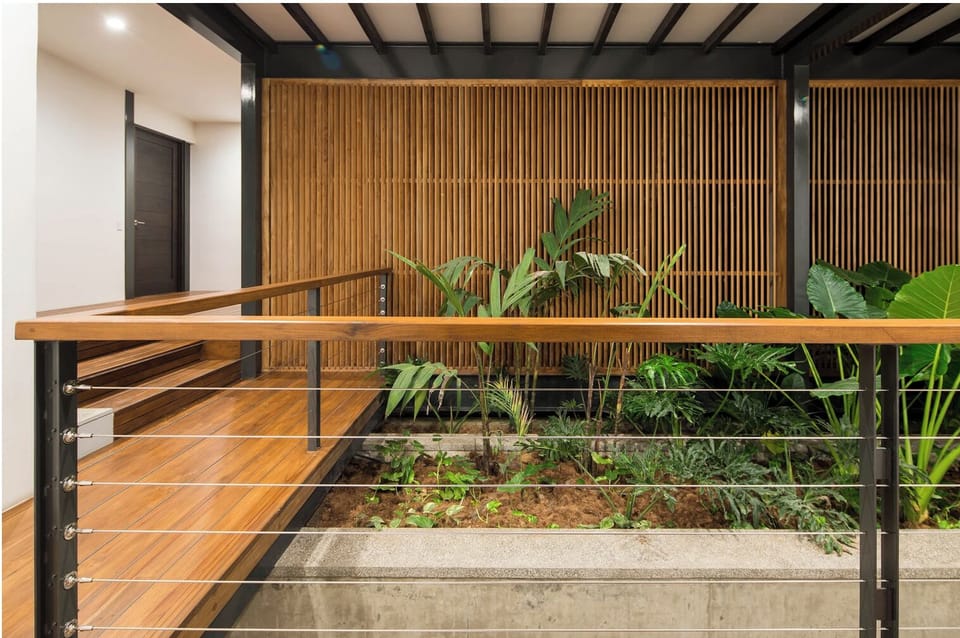 Upper level greenery 