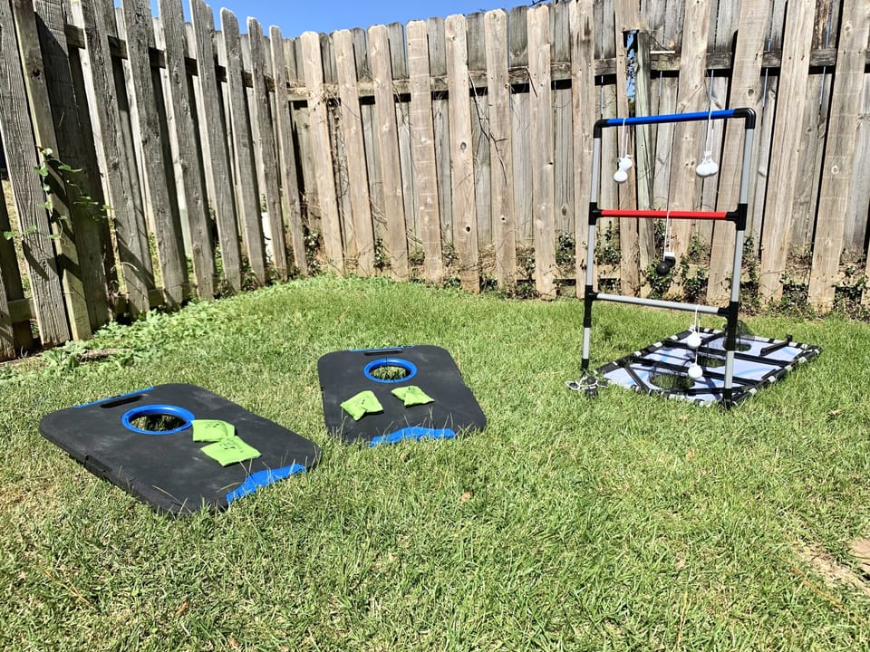 Enjoy outside games with family and friends 