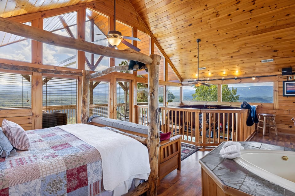 Upstairs king with amazing views!