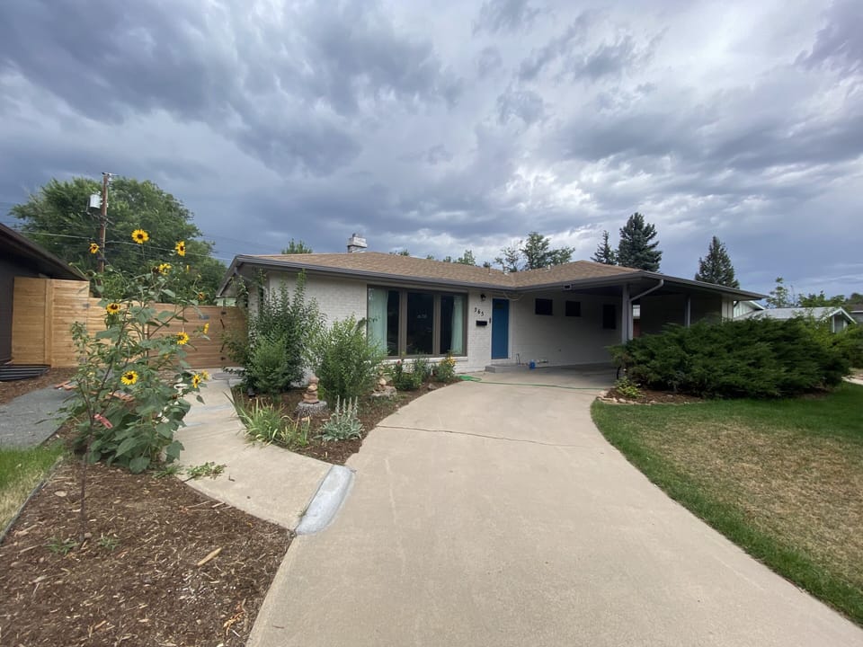 View of the house from the front
