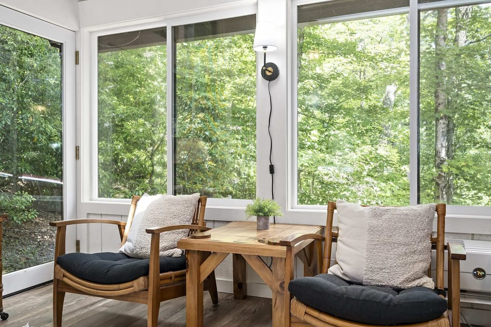 Comfy chairs in the Sunroom