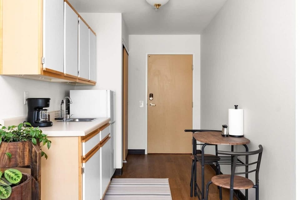 Kitchenette with dining table for 2