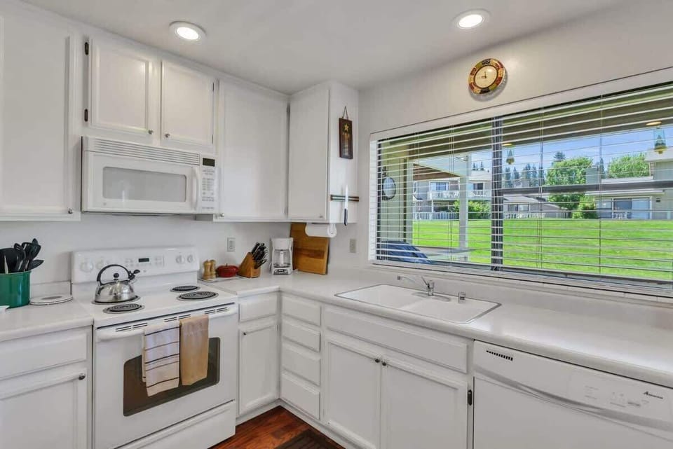 The bright kitchen