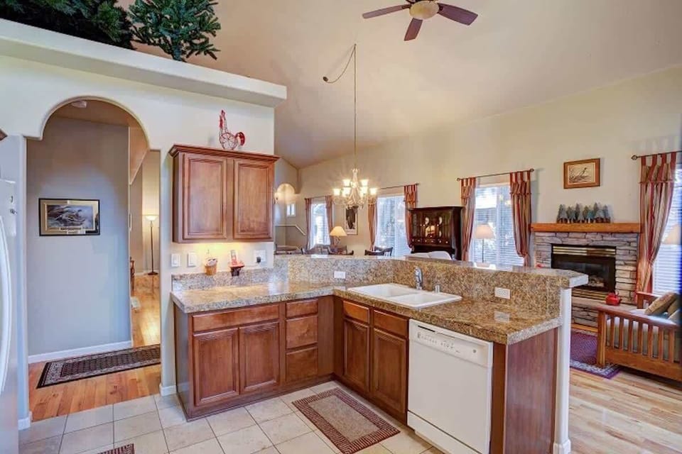 Kitchen cook can see all the action