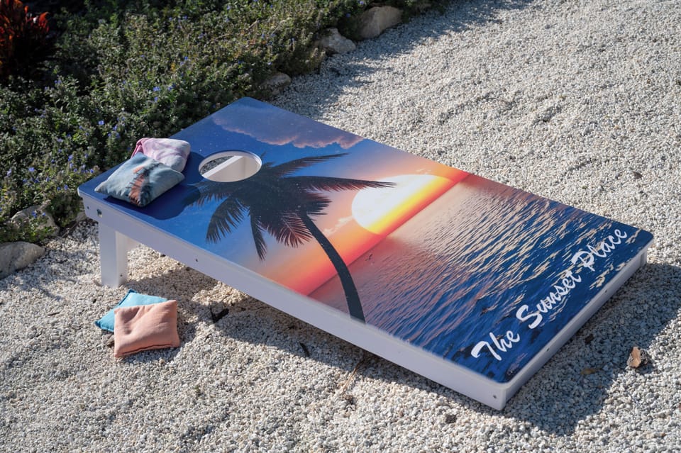 Enjoy a game of Corn Hole with the family