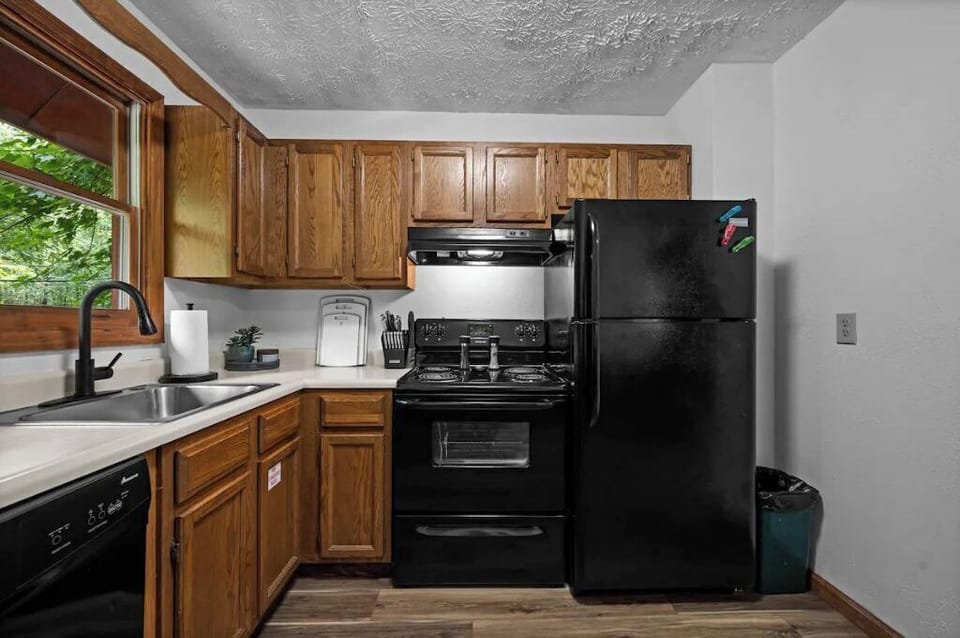 Fully stocked kitchen with all new hardware, spice rack, and amenities.