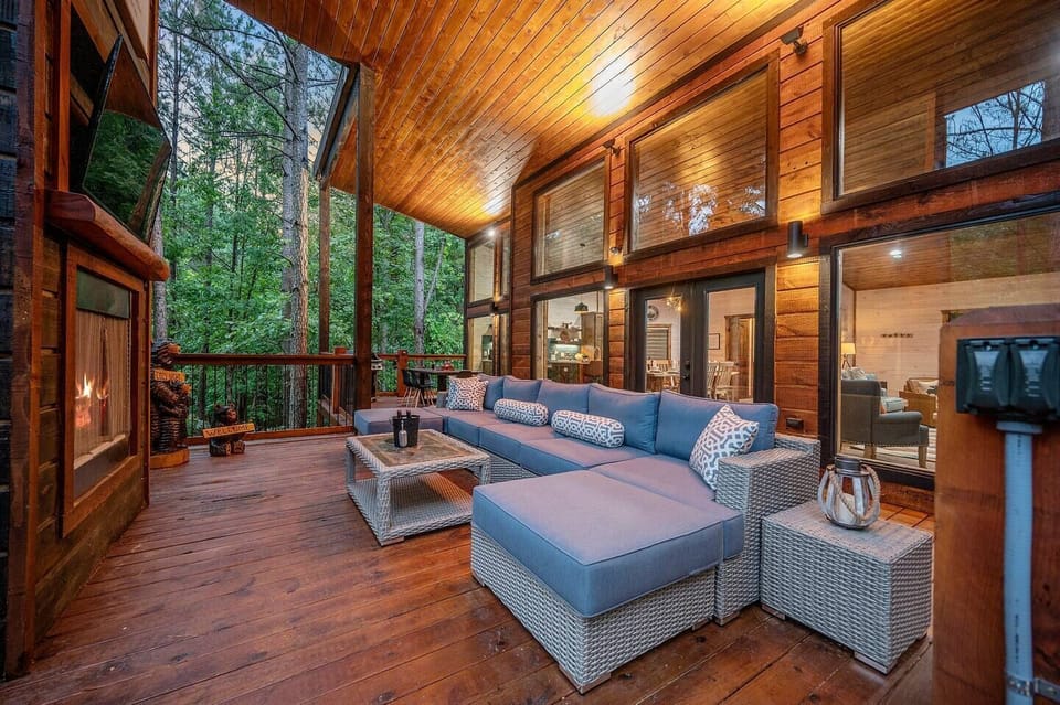 Large Deck Overlooking Woods