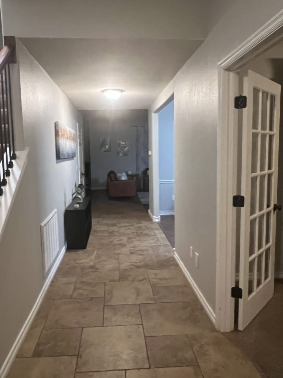 The first floor hallway