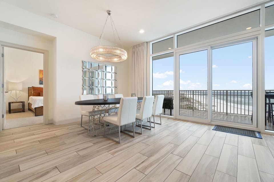 Dining table with a view
