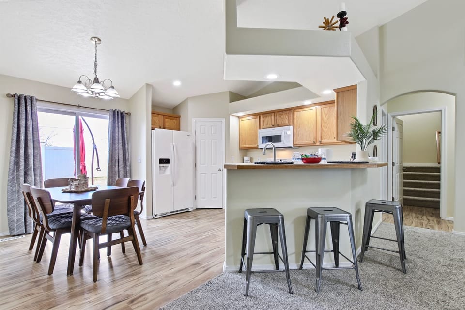 Dinning table and bar stools