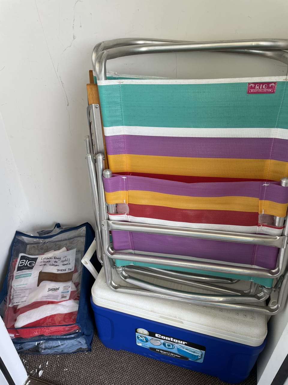 Beach Chairs/Towels/Cooler