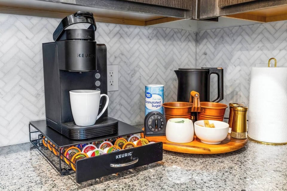 Enjoy the various coffee options to choose from.