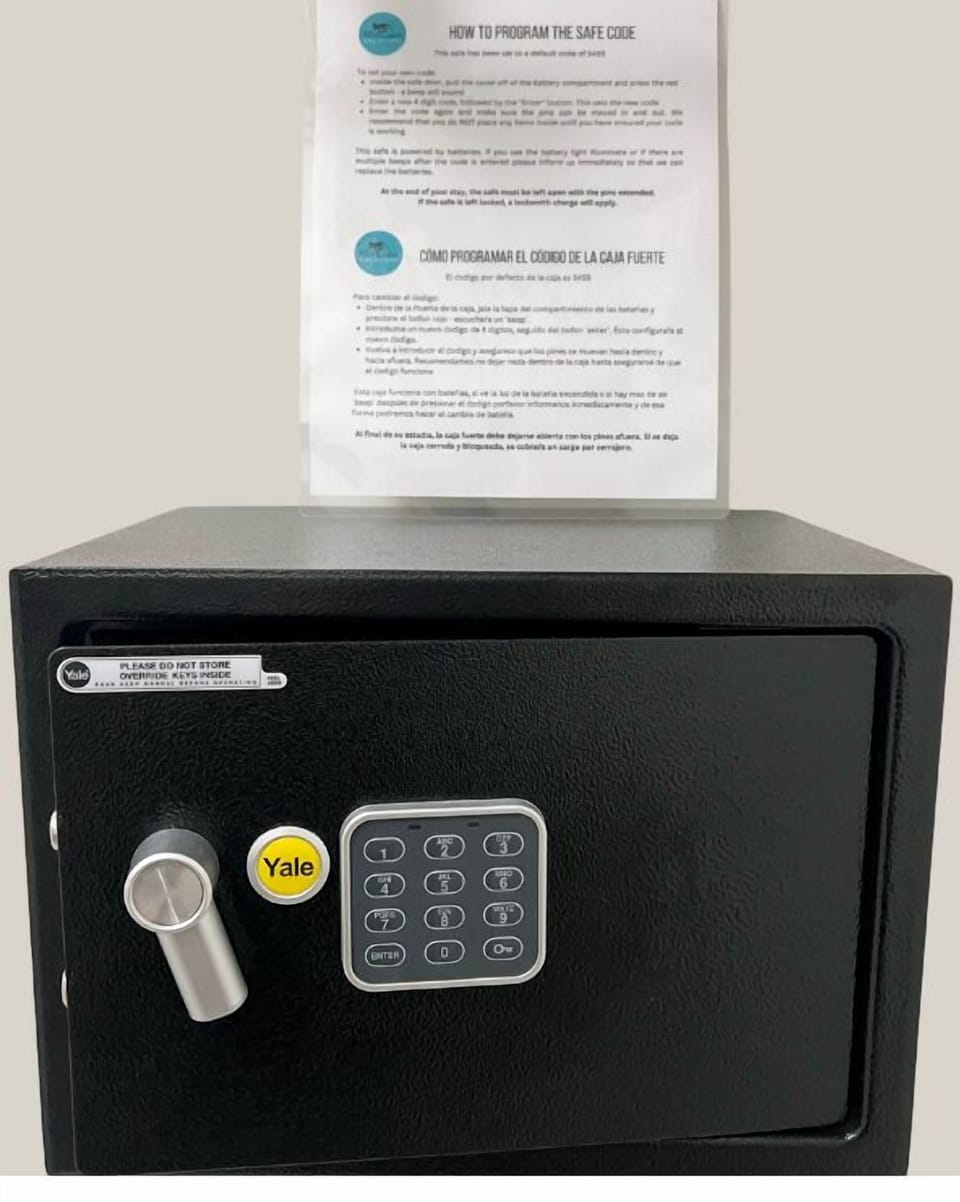 The primary bedroom has a programable safe for your valuables.