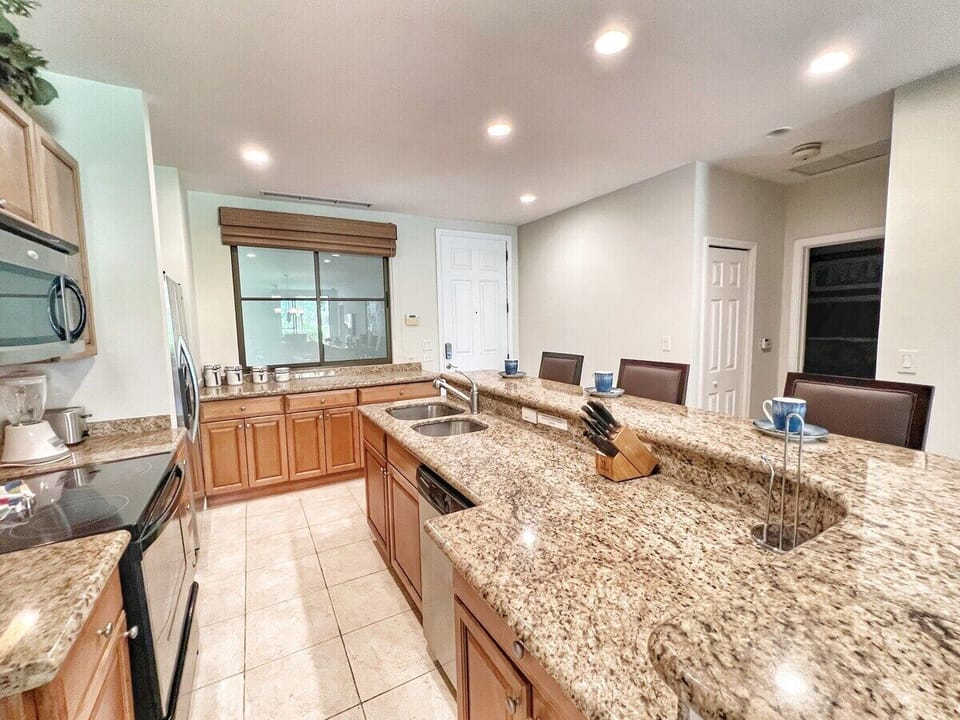 Updated kitchen with lots of storage.