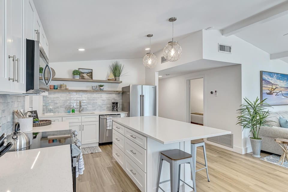 New kitchen with big island to gather around.