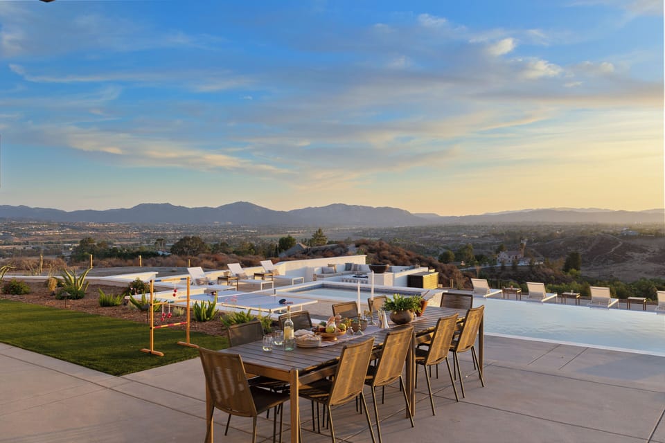 Dine al fresco with incredible views.