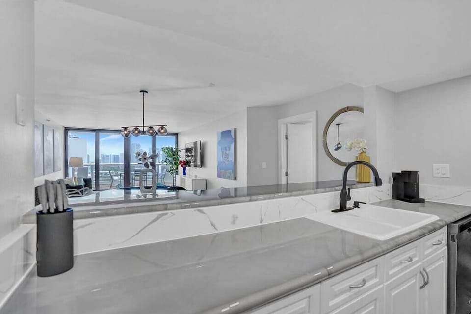 View from fully equipped kitchen