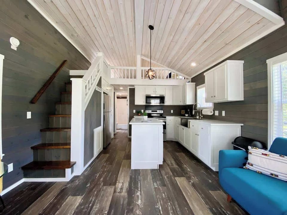 Nice size living room and full-size kitchen! 