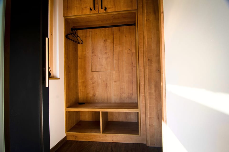 Entrance storage area.