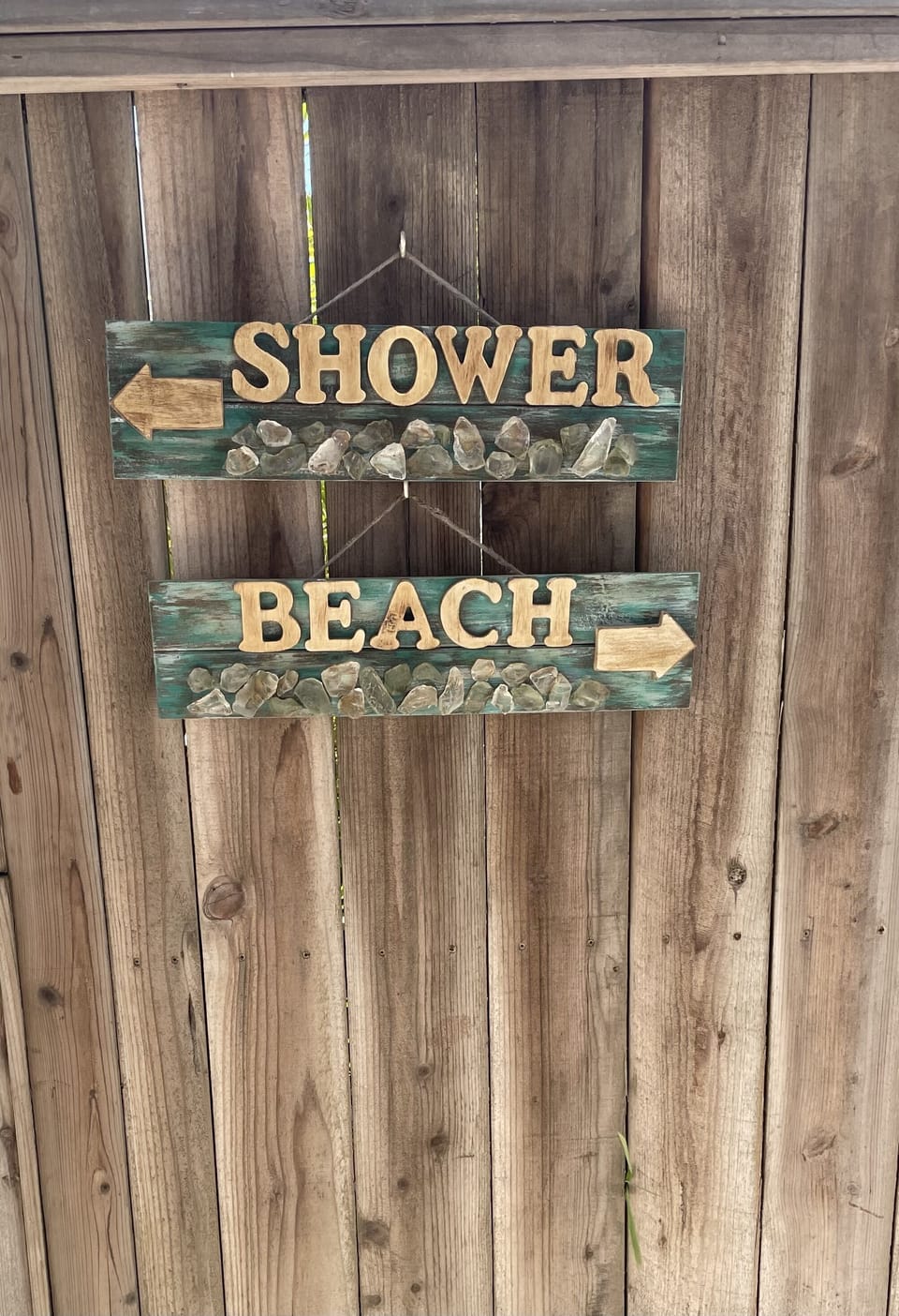 Heated outside shower for cleaning off the sand after the beach