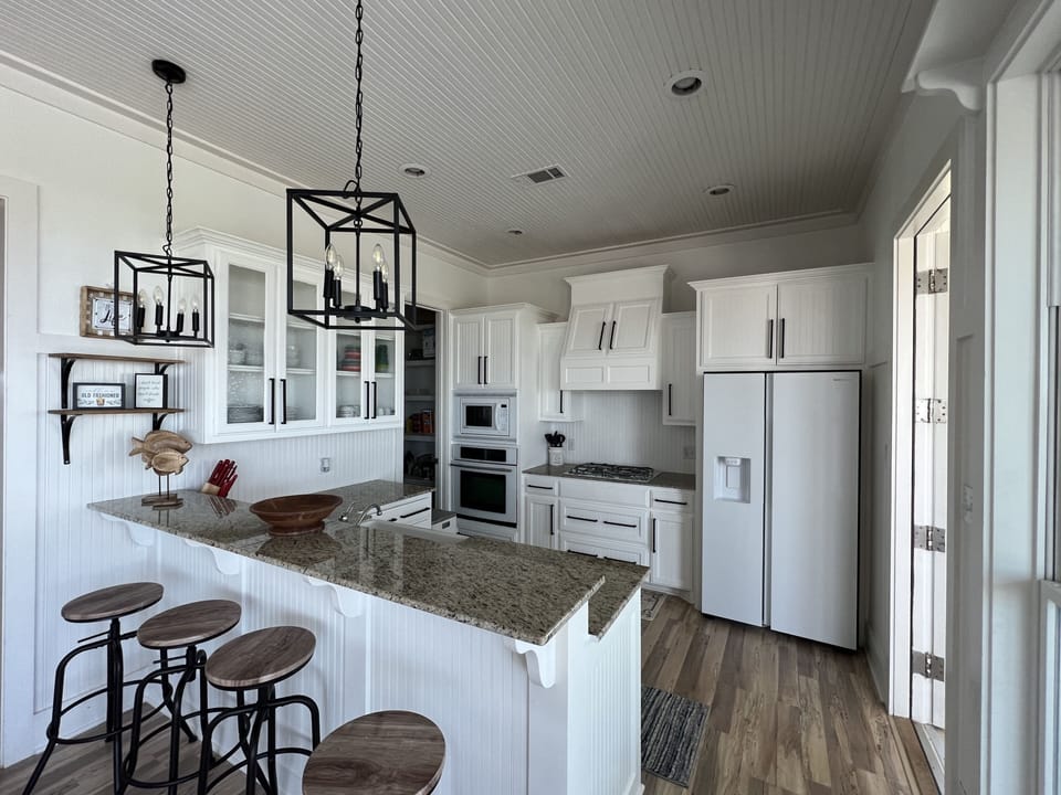 Kitchen with large walk-in pantry 