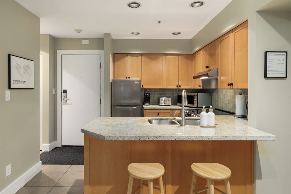 Kitchen island with seating and ample prep space