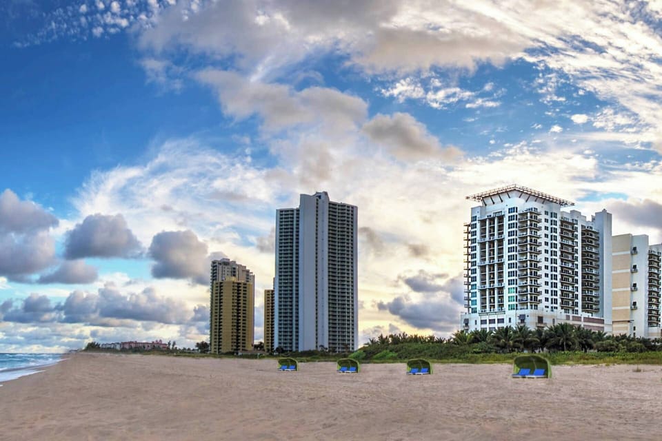 Right on the beautiful beach!