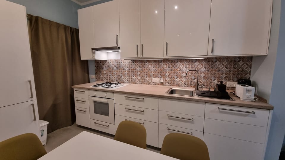 Air-conditioned, well-lit and well-equipped brand new kitchen and dining room