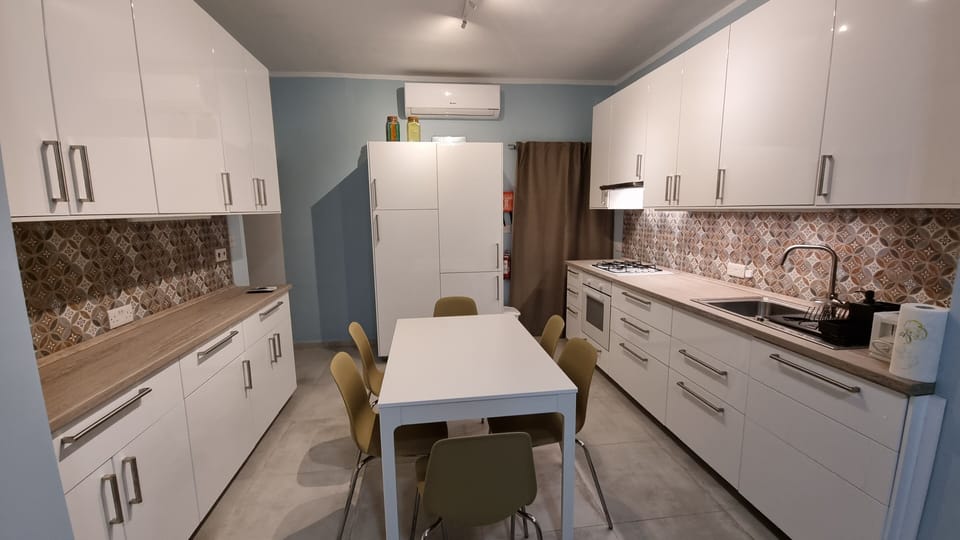 Air-conditioned, well-lit and well-equipped brand new kitchen and dining room