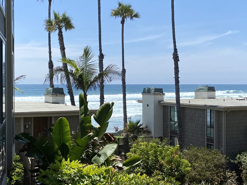 The ocean view from your bedroom and balcony.