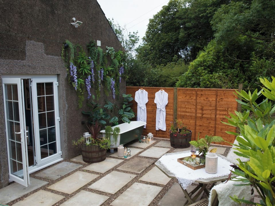 Patio | Rose Blair Lodge - Dunskey Estate, Portpatrick, near Stranraer