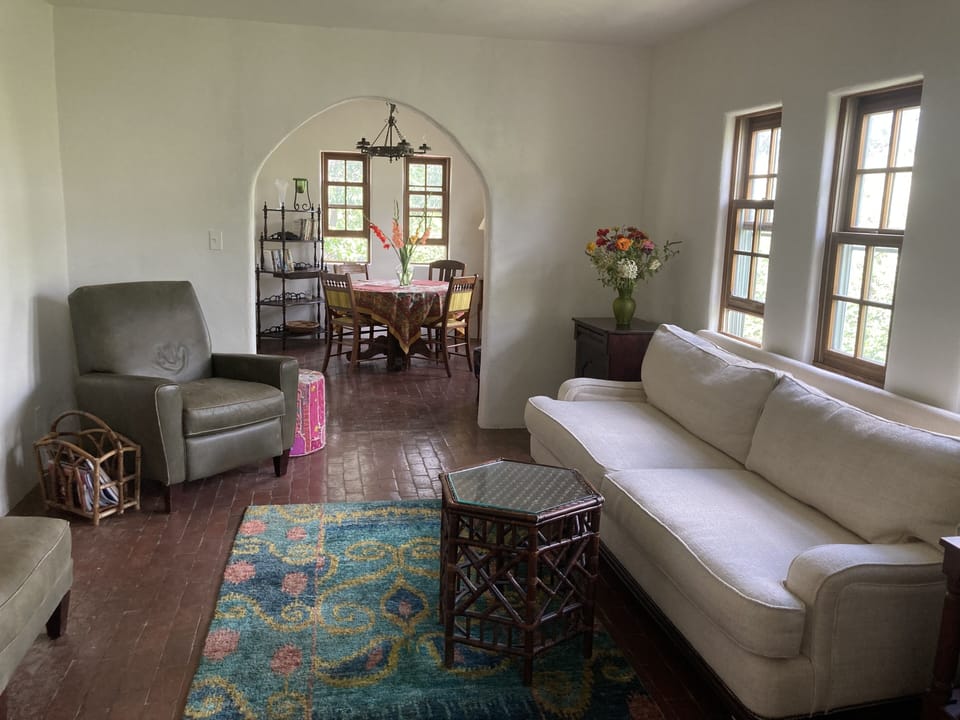 Comfy down-filled sofa, leather recliner for relaxing,orTV after a full day!