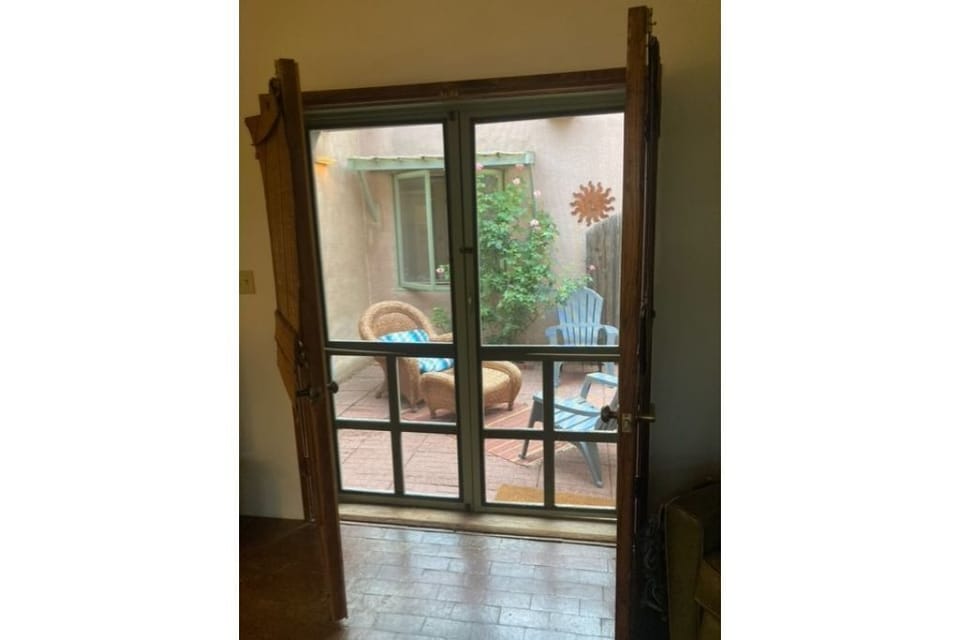 Brick floors with radiant heat throughout casita for toasty feet in winter!