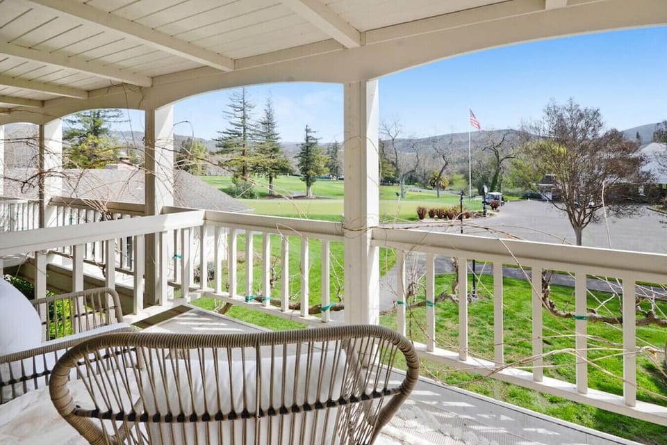 Take in some fresh air in the balcony sitting area.