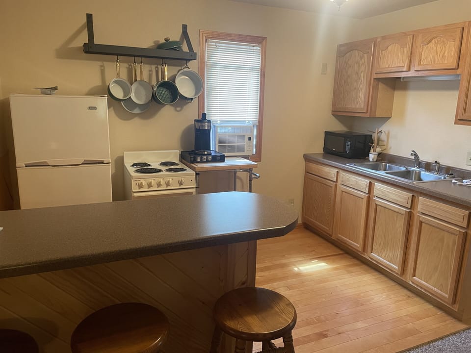 Kitchenette in the apartment above the garage