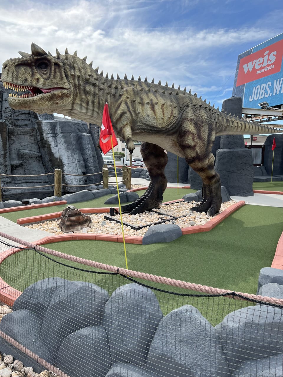 Put-put Golf at Dino Land steps away from the condo!
