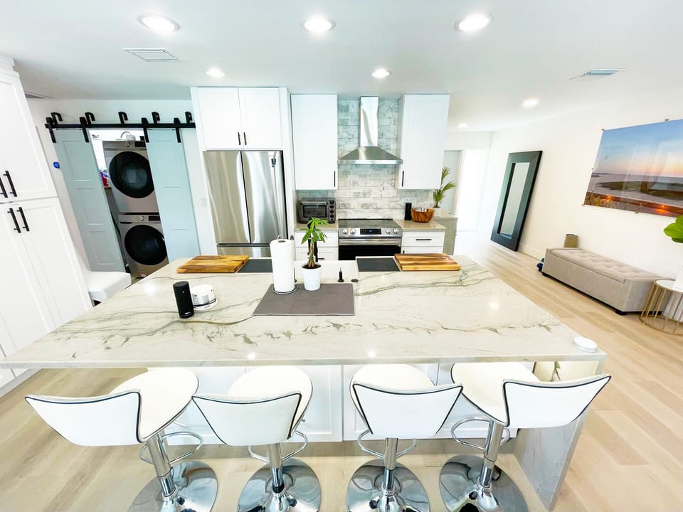 Kitchen (and stacked laundry)
