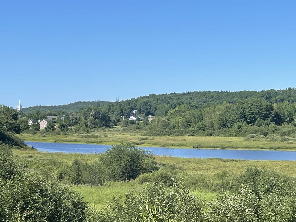 East Machias, cutest town in Downeast Maine. Church is getting a makeover.