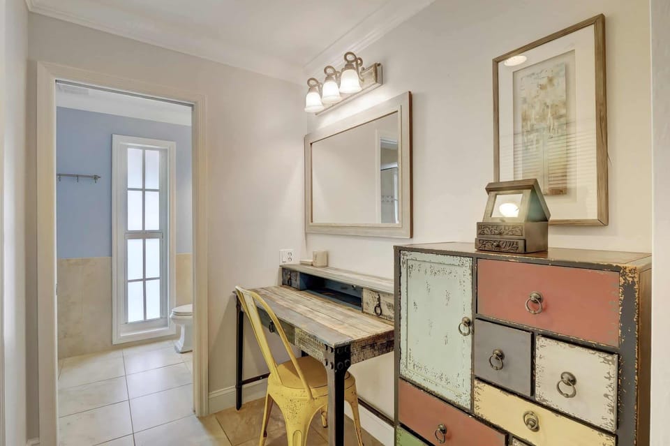 The Desk Can Also Be Used As a Makeup and Hair Drying Station