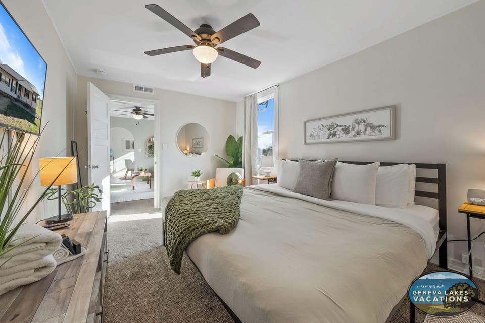 Earth Suite King Bedroom with smart T.V.