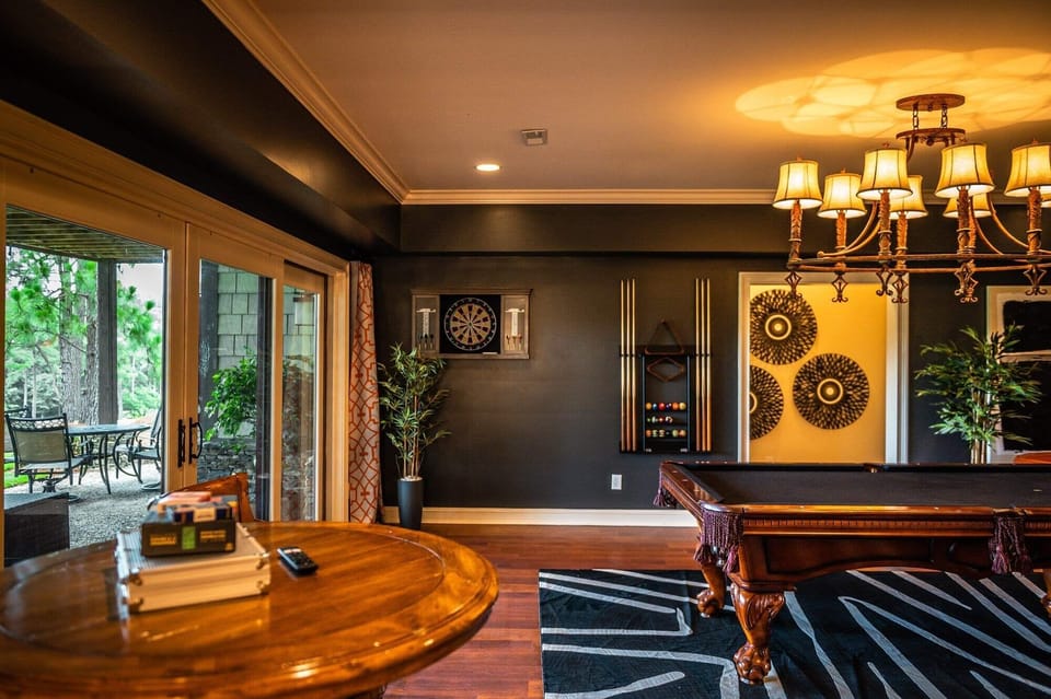 Play darts, billiards, poker, cornhole and more in our open concept game room