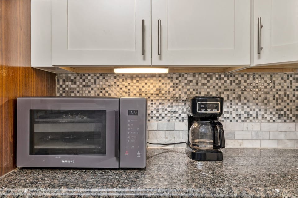 Microwave and 12 cup drip coffee maker