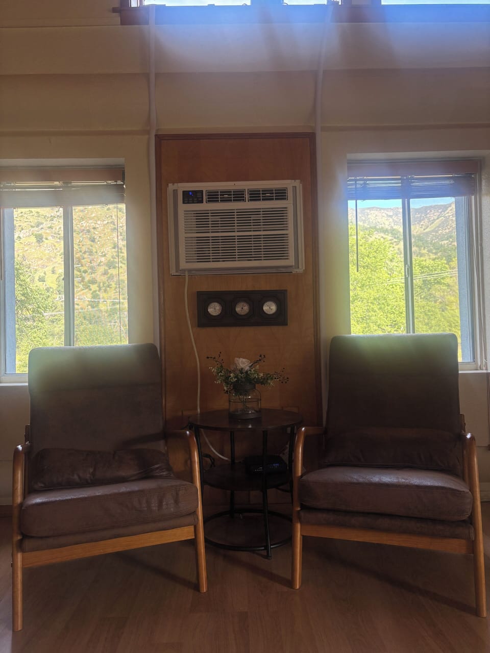 A close up of the siting area. 