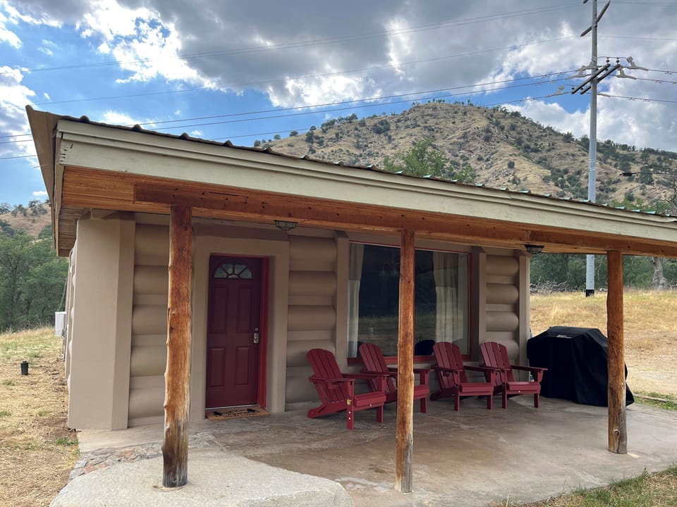 The front of the cabin. 
